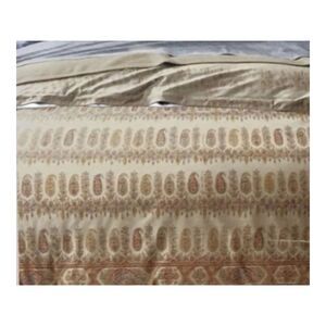 Ralph Lauren Duvet Cover Camile Paisley Faded Coral Chambray King 103 x 90